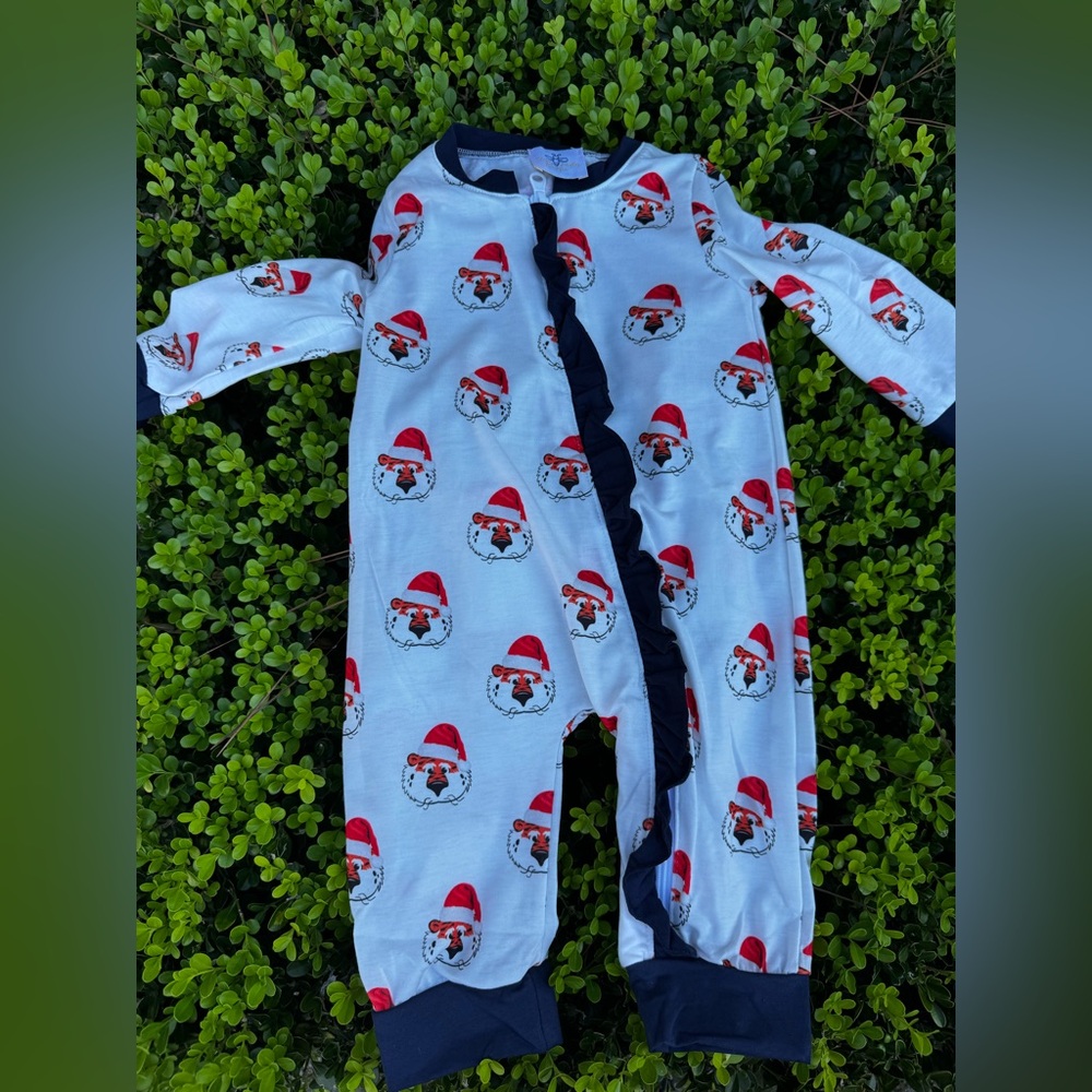 Auburn Festive Santa Baby Onesie